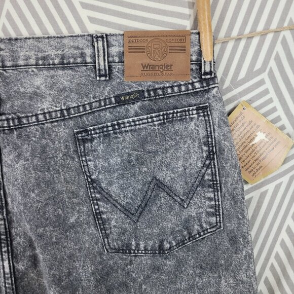 NEW VTG 80s 90s Mens Wrangler Jeans Lava Acid Wash 42x32 40x33 Deadstock Rugged - Picture 6 of 9